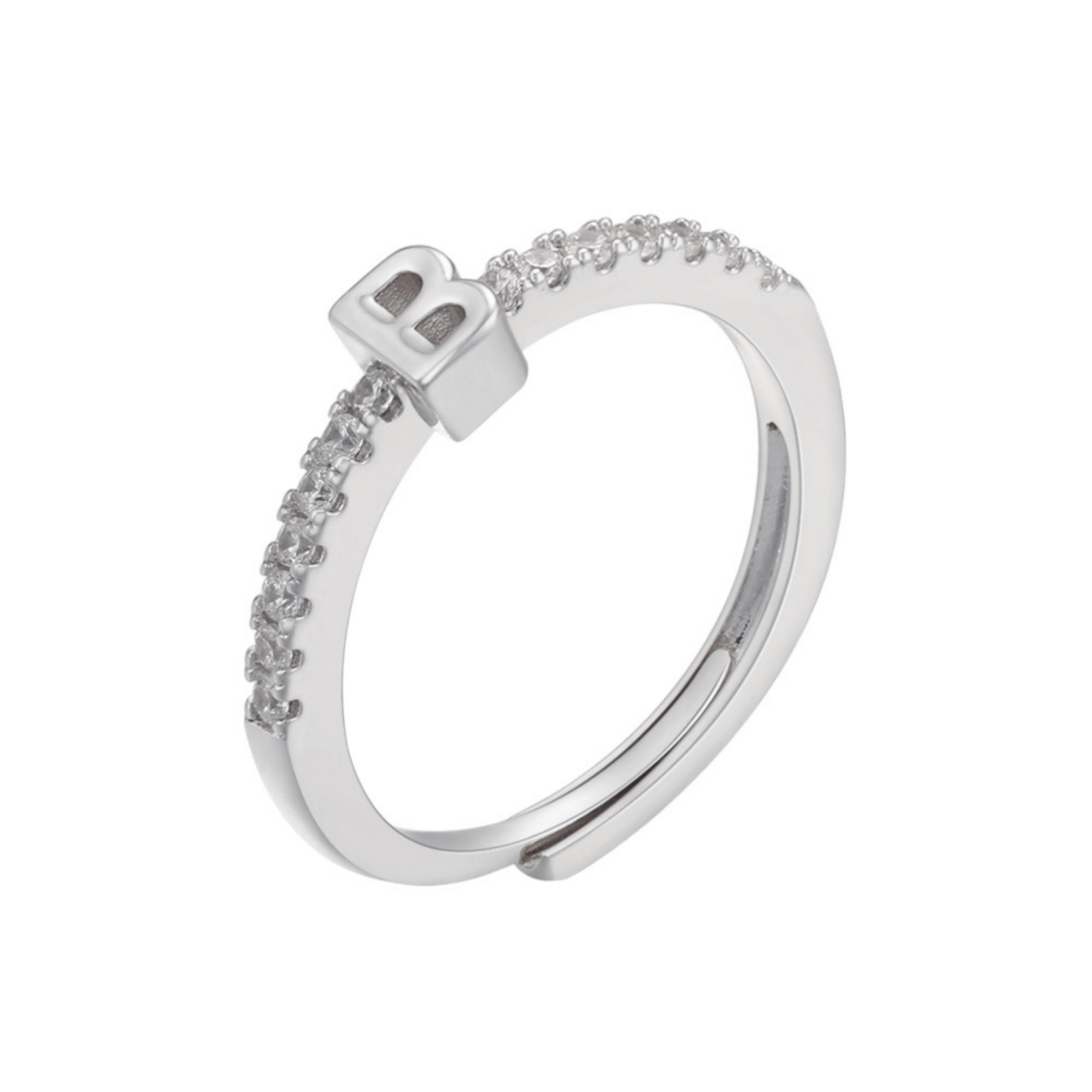 RICCARDI - BAGUE AJUSTABLE "Elegant Initial Sparkle" - Riccardi