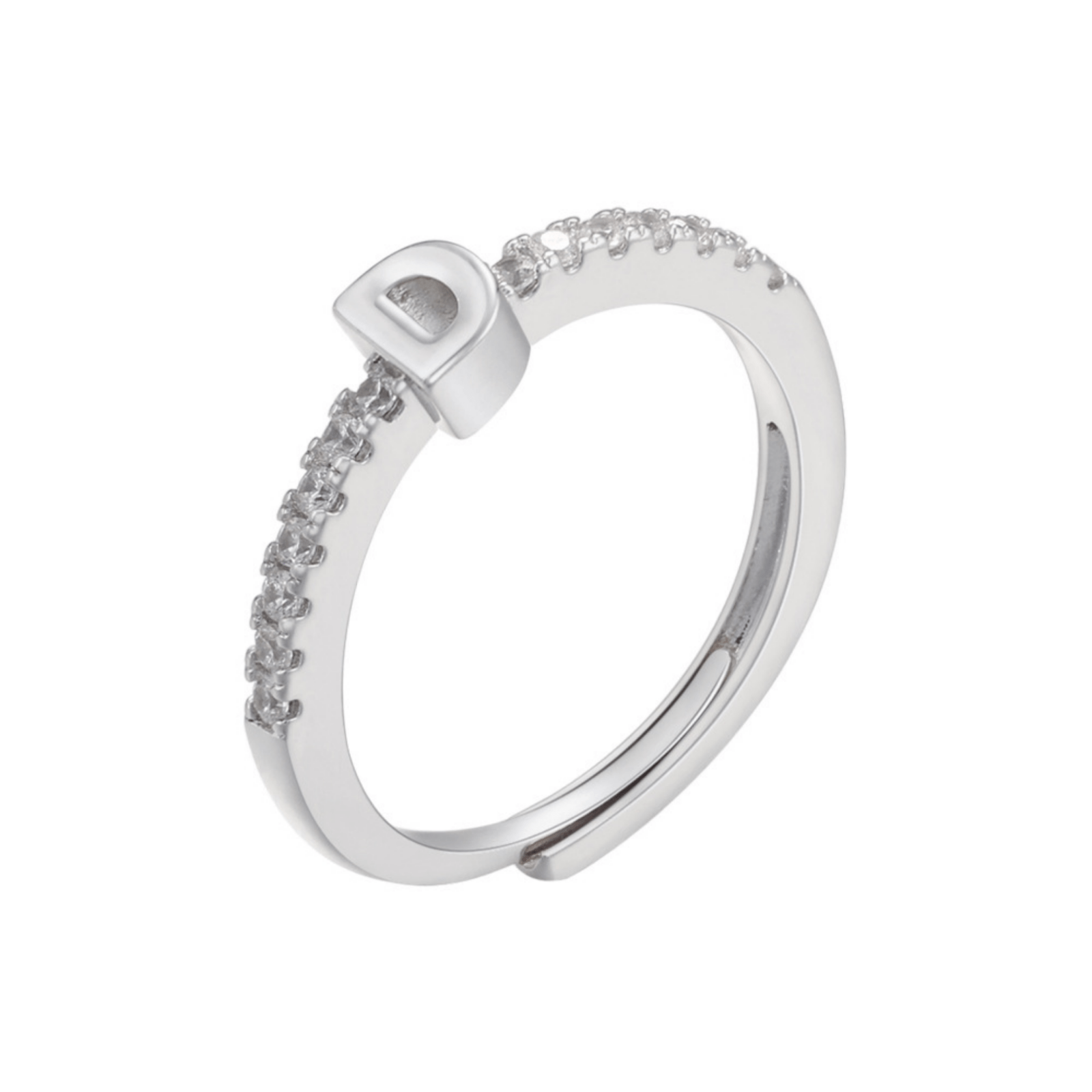 RICCARDI - BAGUE AJUSTABLE "Elegant Initial Sparkle" - Riccardi