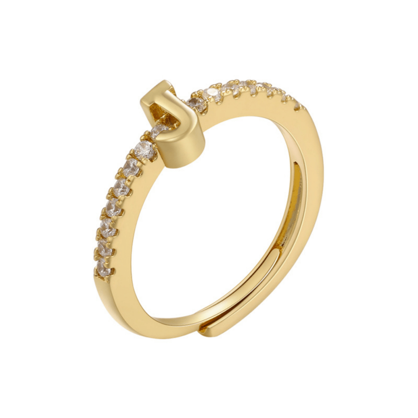 RICCARDI - BAGUE AJUSTABLE "Elegant Initial Sparkle" - Riccardi