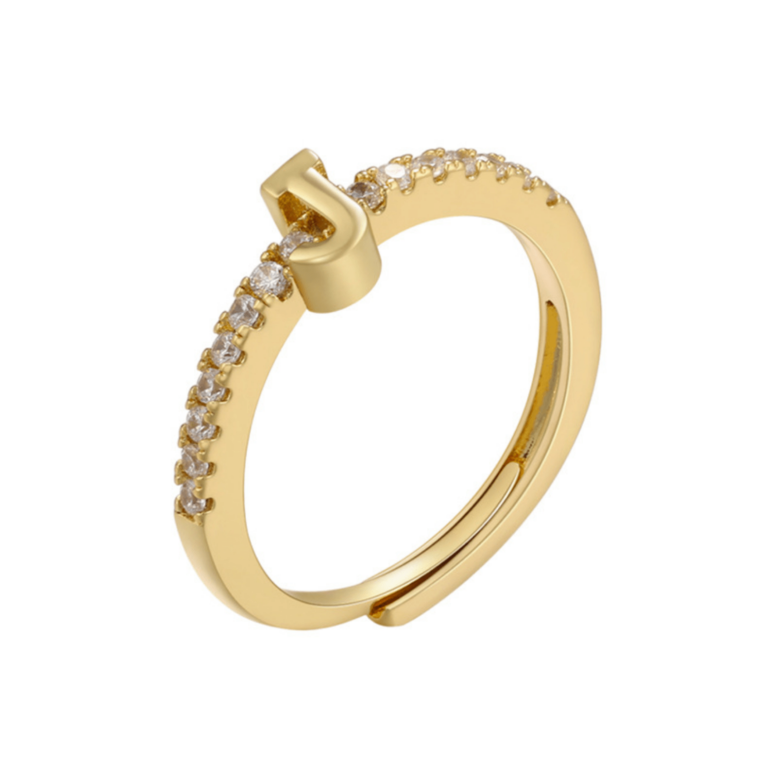 RICCARDI - BAGUE AJUSTABLE "Elegant Initial Sparkle" - Riccardi