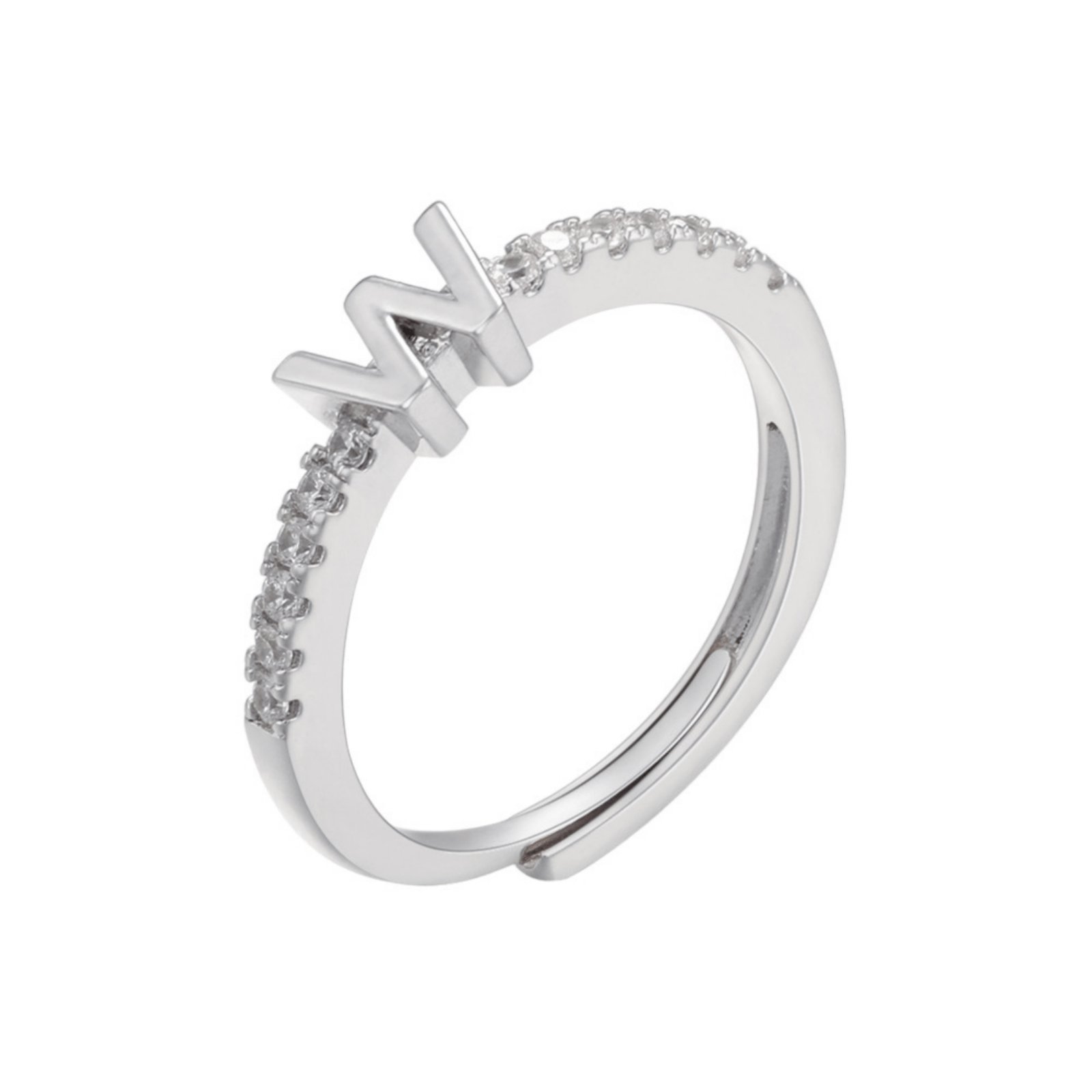 RICCARDI - BAGUE AJUSTABLE "Elegant Initial Sparkle" - Riccardi