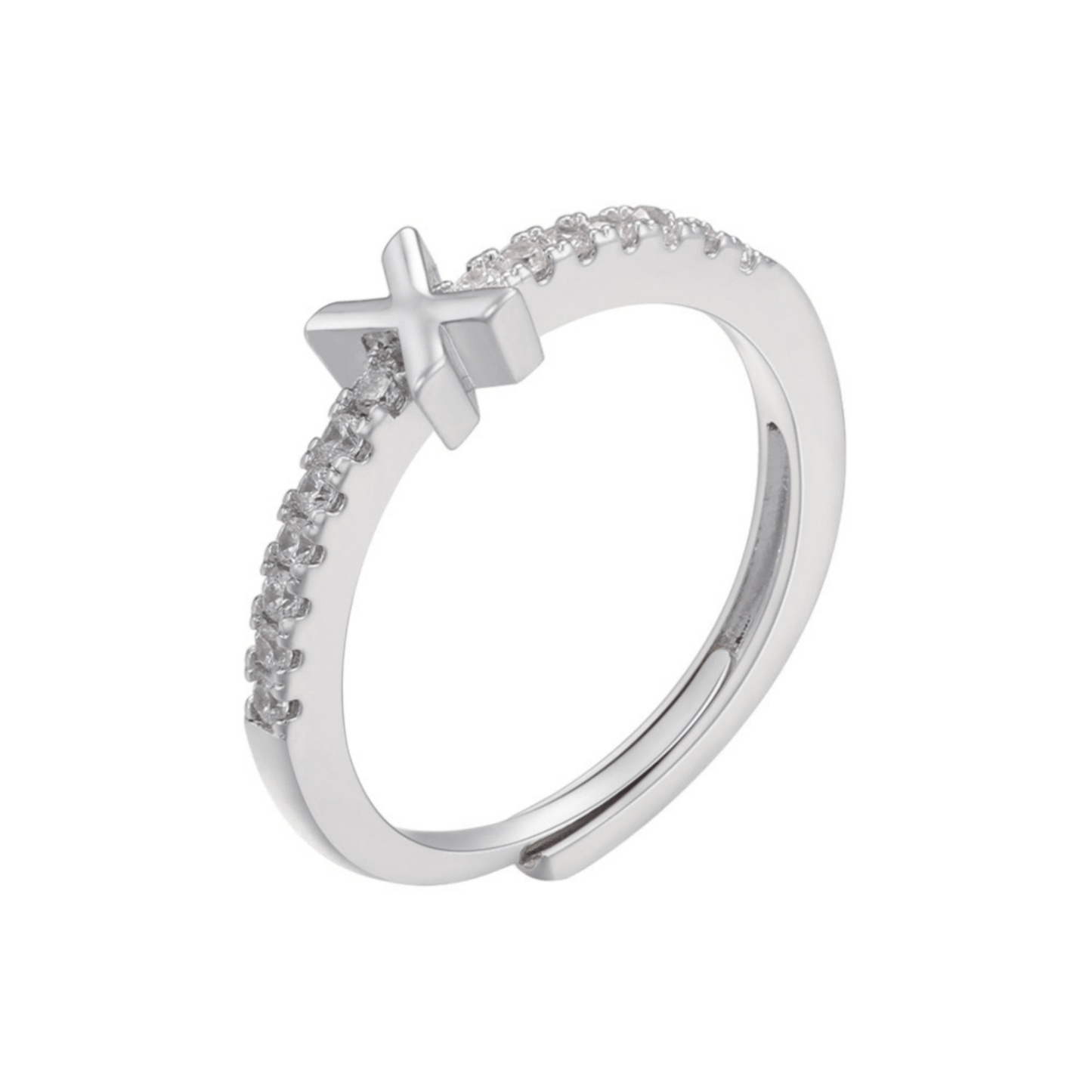 RICCARDI - BAGUE AJUSTABLE "Elegant Initial Sparkle" - Riccardi