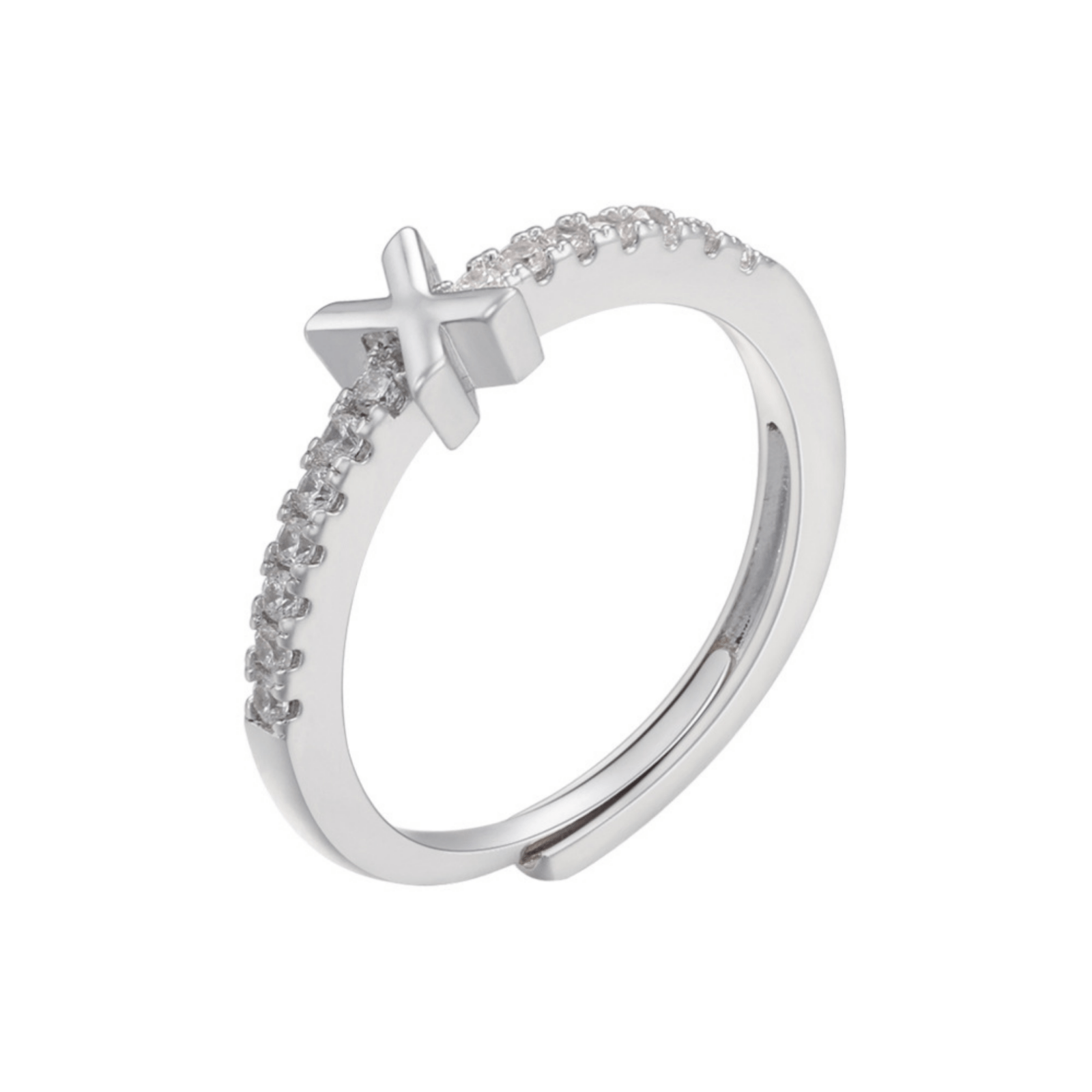 RICCARDI - BAGUE AJUSTABLE "Elegant Initial Sparkle" - Riccardi