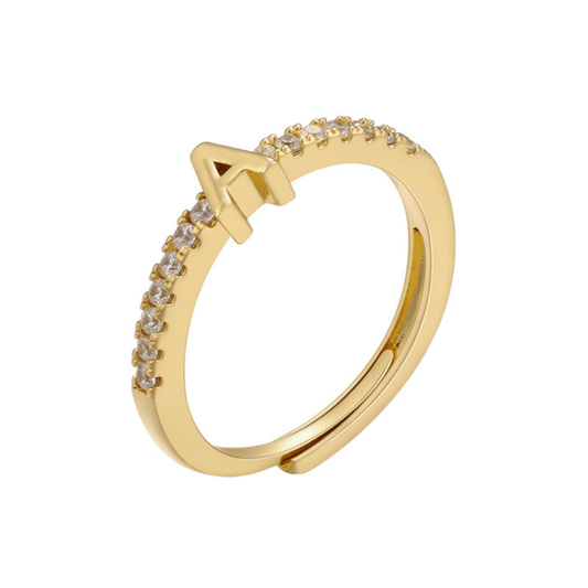RICCARDI - BAGUE AJUSTABLE "Elegant Initial Sparkle" - Riccardi