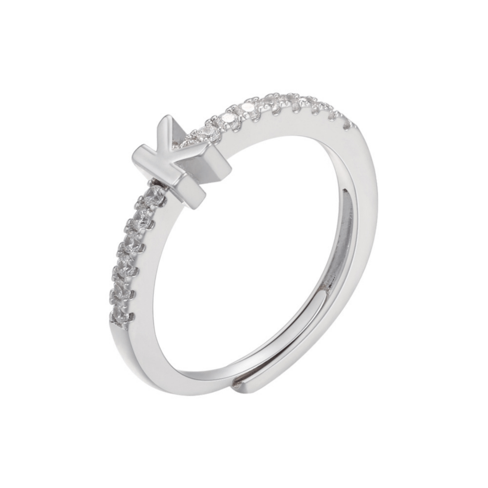 RICCARDI - BAGUE AJUSTABLE "Elegant Initial Sparkle" - Riccardi