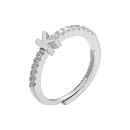 RICCARDI - BAGUE AJUSTABLE "Elegant Initial Sparkle" - Riccardi
