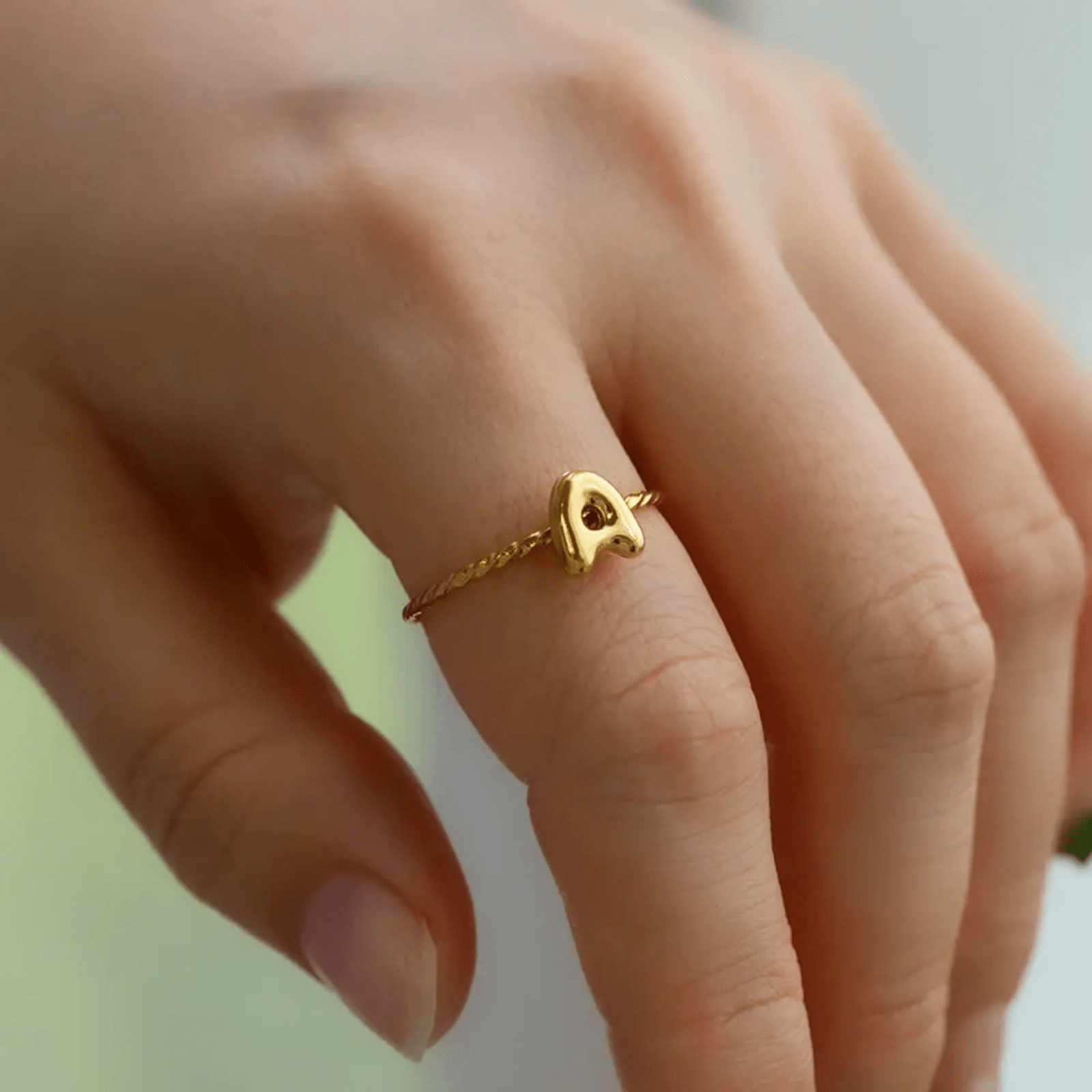 RICCARDI - BAGUE AJUSTABLE "Minimalist Initial Ring" - Riccardi