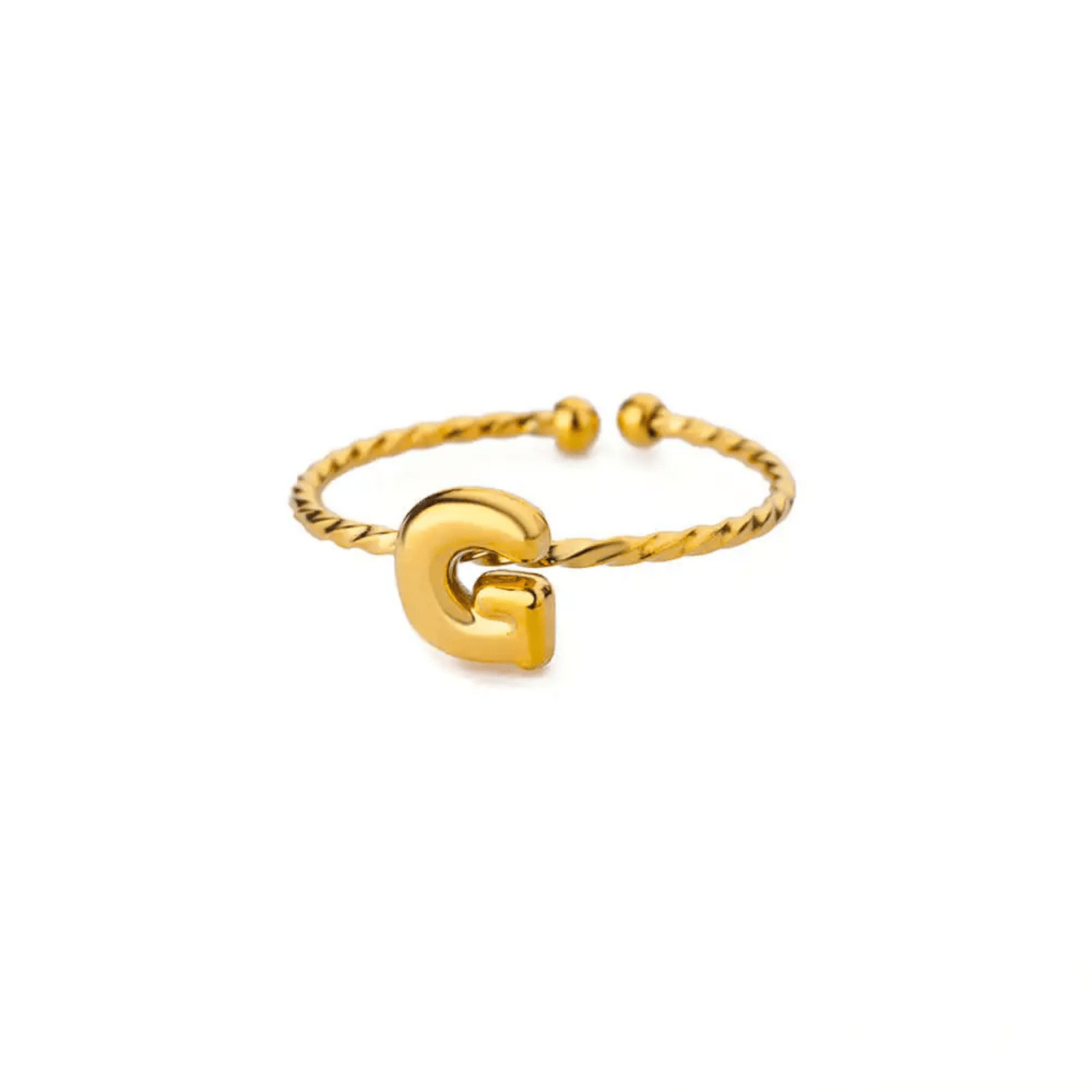 RICCARDI - BAGUE AJUSTABLE "Minimalist Initial Ring" - Riccardi