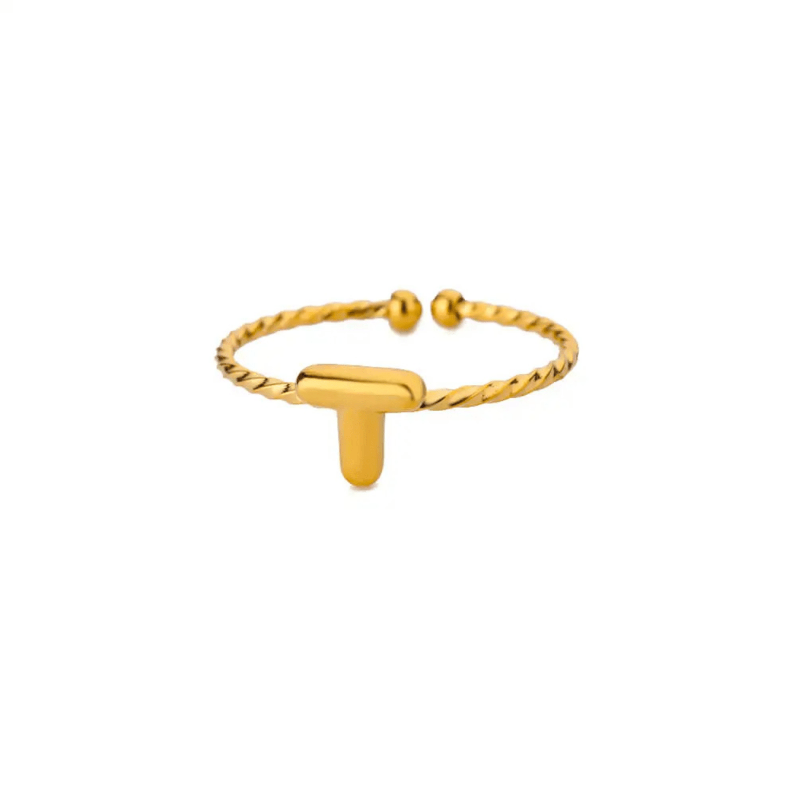 RICCARDI - BAGUE AJUSTABLE "Minimalist Initial Ring" - Riccardi