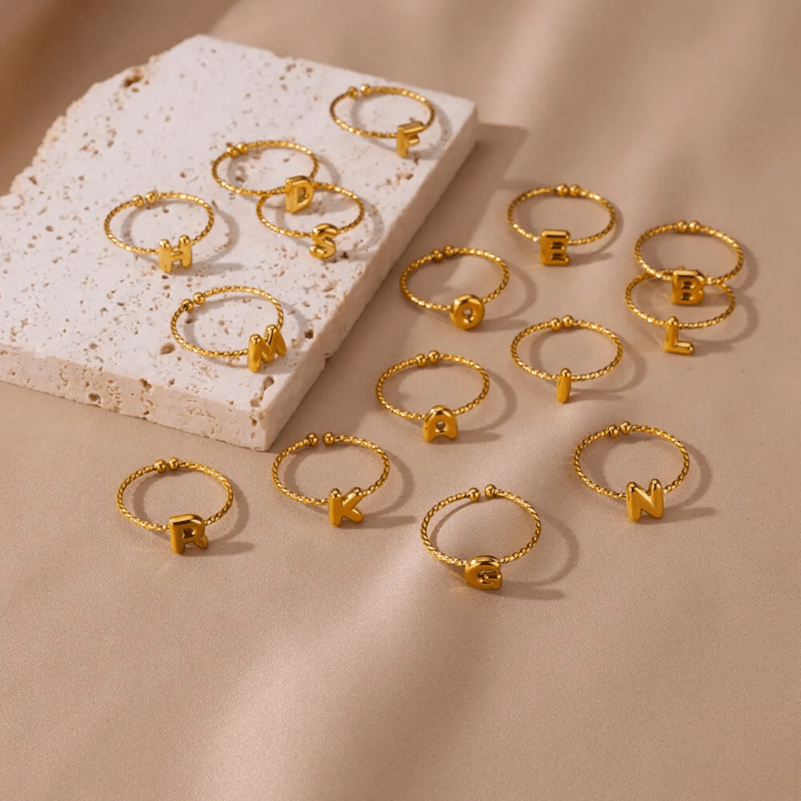 RICCARDI - BAGUE AJUSTABLE "Minimalist Initial Ring" - Riccardi